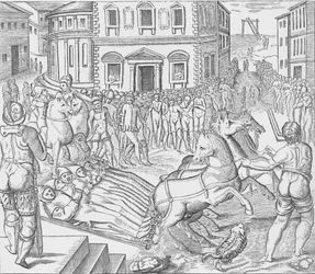 Egzekucja trzech męczenników kartuzów, Tyburn, Londyn, 1535 1904