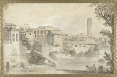 Wyspa Tybru z klasztorem San Bartolommeo