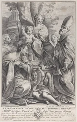 Dziewica z Dzieciątkiem ze św. Liboriuszem i Carlo Borromeo, 1693-95., 1693-95.