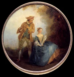 Duet. Obraz Nicolasa Lancreta (1690-1743)