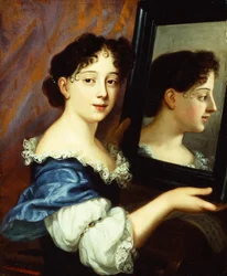 Dama trzymająca lustro, ok. 1660 (olej na płótnie)