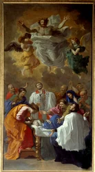 Św. Franciszek Ksawery przypominający o życiu córkę mieszkańca Cangoximy w Japonii Św. Franciszka Ksawerego