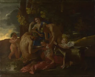 Wychowanie Bachusa, ca. 1628-1629