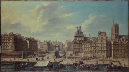 Uroczystość wydana na Place de Grève z okazji narodzin księżniczki Marii Teresy, córki Delfina, w lipcu 1746 r.
