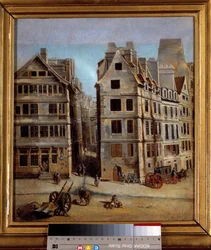 Kabaret Widok na aleję i działalność miasta w XVIII wieku. Obraz Nicolasa Jeana Baptiste Ragueneta (1715-1793) 1751. Muzeum Karnawału