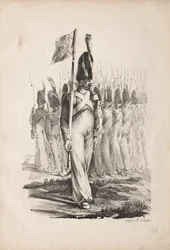 Mundury wojskowe: sierżant karabinierów, przewodnik ogólny, 1817-1818