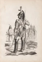 Stroje wojskowe: Grenadier Gwardii Królewskiej, 1814-18.