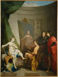 Apelles maluje Campaspe, kochankę Aleksandra Wielkiego, zwaną także niedyskretną miłością ...