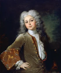 Portret młodego mężczyzny z peruką - Portret młodego mężczyzny z peruką - Obraz Nicolasa de Largilliere (1656-1746) - um 1700 - Olej na płótnie - 72,5 x 61 - Museu Nacional d