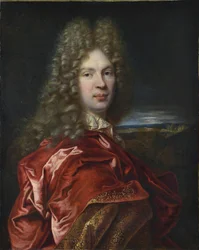 Portret Pierre-Vincenta Bertina (Pierre Vincent) (1653-1711), francuskiego finansisty i miłośnika sztuki - autorstwa Largillière, Nicolas, de (1656-1746). Olej na płótnie, format: 77x63, ok. 1685, Państwowy Ermitaż, Petersburg