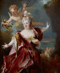 Portret aktorki Marie-Anne de Châteauneuf, znanej jako Miss Duclos (1664-1747), w roli Ariadny