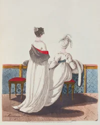 Suknie popołudniowe z Galerii Mody Heideloffa, początek XIX wieku