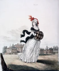 Suknia poranna, rys. 91 z „Galerii Mody”, 1797