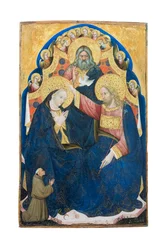 Koronacja Marii Panny z fundatorem z zakonu franciszkanów, działający w Wenecji 1394-1427