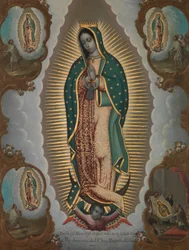 Dziewica z Guadalupe z czterema objawieniami, 1773.
