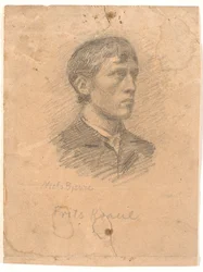 Portret malarza Fritsa Kraula (1862-1935) w profilu 3/4