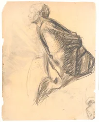 Studium figuralne do obrazu „Maryja namaszcza stopy Chrystusa”, 1907. Nr Apostoła 3 t.h. na obrazie