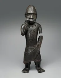 Figurka Hornblowera, nigeryjska, ok. 1504-50 (stop miedzi)