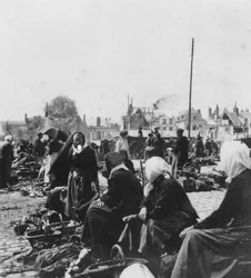 Sprzedawczyni, Arras, Francja, I wojna światowa, c1914-c1918