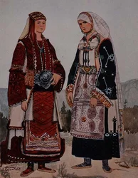 Macedoński szkic kostiumu