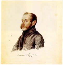 Portret dekabrysty Nikołaja Lorera 1794-1873, 1832-1833