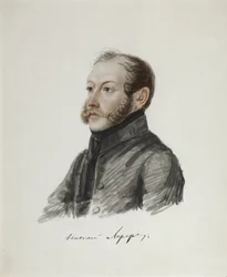 Portret dekabrysty Nikołaja Lorera 1794-1873, 1832-1833