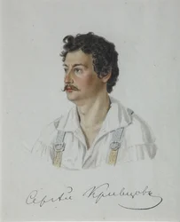Portret dekabrysty Siergieja Krivtsova 1802-1864, 1828