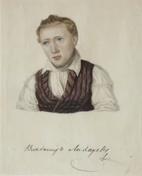 Portret dekabrysty Władimira Nikołajewicza Licharewa 1803-1840, 1828