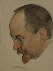 Portret Gieorgija Wasiljewicza Cziczerina 1872-1936, 1921