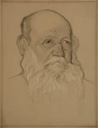 Portret rewolucyjnego hrabiego Piotra A. Kropotkina 1842-1921, 1920-1921