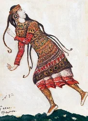 Bardzo modna dama. Projekt kostiumu do baletu Święto wiosny Le Sacre du Printemps I. Strawińskiego, 1912