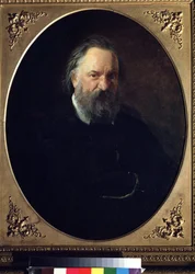 „Portret pisarza Aleksandra Hercena (Alexandre Hertzen) (1812-1870)” Obraz Nikołaja Nikołajewicza Ge (wesoły) (1831-1894) 1867 Państwowa Galeria Trietiakowska, Moskwa