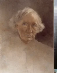 Portret poety Wiaczesława (Wiaczesława) Iwanowa (1866-1949), XX wiek (pastel, węgiel, czerwona kreda na tablicy)