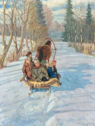 Dzieci na saniach