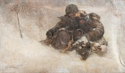 Burza śnieżna. Dzieci