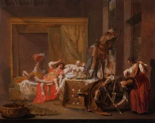 Scena z zaślubin Messaliny i Gajusza Silliusa, ok. 1645-ok. 1650 (olej na desce)