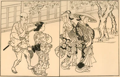 Trzy kobiety i służący, 1730, 1924.