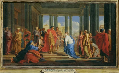 Trajan donnant des audiences publiques - Cesarz Trajan podczas publicznej audiencji ...