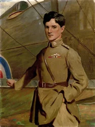 Studium do „Captain Albert Ball” (olej na płótnie)