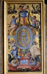Panel dekoracyjny gabinetu Marechale de La Meilleraye zrealizowany przez Noela Quilleriera (1594-1669)