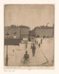 Widok na Pont Neuf w Paryżu Le Pont Neuf (tytuł na obiekcie)