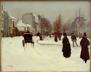 Bulwar de Clichy w śniegu