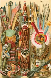 Kultura amerykańskich mongoloidów: indyjska broń i wzory