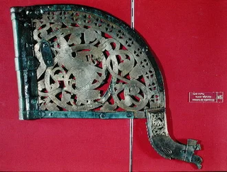 Łopatka pogodowa z okrętu (miedź złocona)