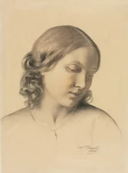 Portret młodej kobiety, ok. godz. 1854-1858.