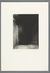 Je vis une lueur large et pâle La Maison Hautée, 6 litografii okładka strona tytułowa Nawiedzony dom, La Maison Hantée, ilustracje do tekstu: Bulwer-Lytton, przetłumaczony na francuski przez René Philipona, (tytuł serii)