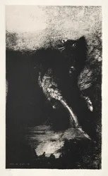 Kuszenie św. Antoniego Pierwsza seria: Chimera o zielonych oczach kręci się, Bays, 1888.