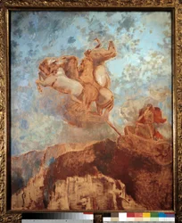 Zbiornik z obrazem Apollo autorstwa Odilona Redona (1840-1916) XIX-wieczne Bordeaux, Musee des Beaux Arts