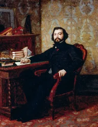 Portret prawnika Aristide Minelli – Odoardo Borrani (1833-1905), olej na desce, 40,5x32,5 cm