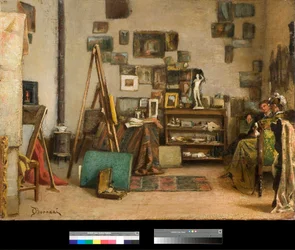 Warsztat Malarstwo Odoardo Borrani (1833-1905) 1885 Kolekcja prywatna